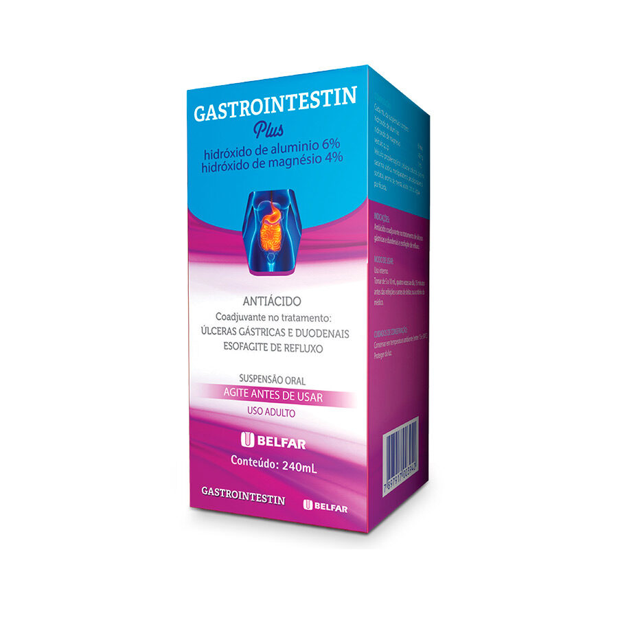 Gastrointestin PLUS 240 mL<BR><H5>Hidróxido de alumínio 6%  hidróxido de magnésio 4%</H5>