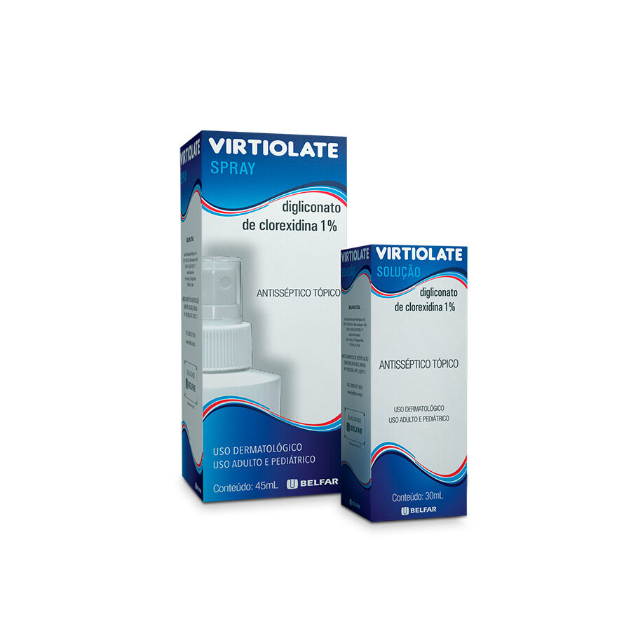 Virtiolate Solução 30 mL<br><h5>Digliconato de clorexidina 1%</h5>