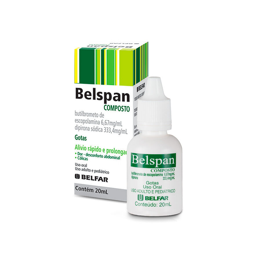 Belspan Gotas 20 ml <BR><H5>Dipirona sódica + butilbrometo de escopolamina</H5>