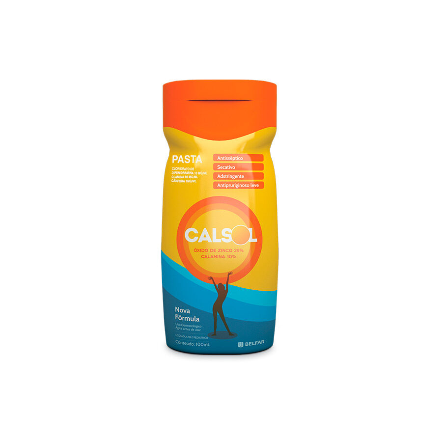 Calsol 100mL<BR><H5>Óxido de zinco 25% + calamina 10% </H5>