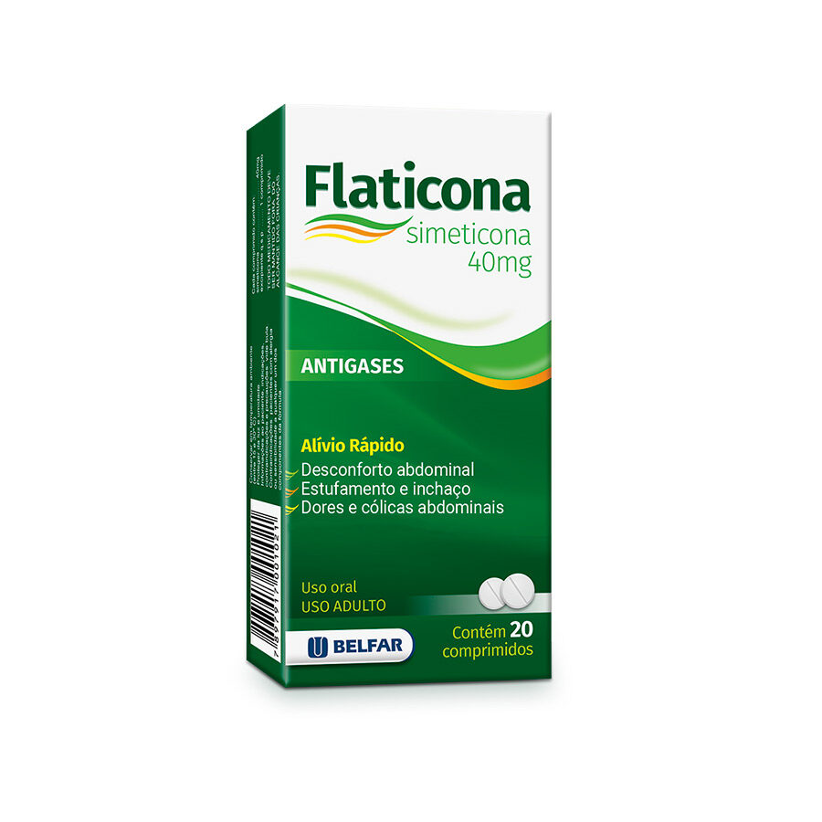 Flaticona 40 mg. 20 Comprimidos.<BR><H5>Simeticona</H5>