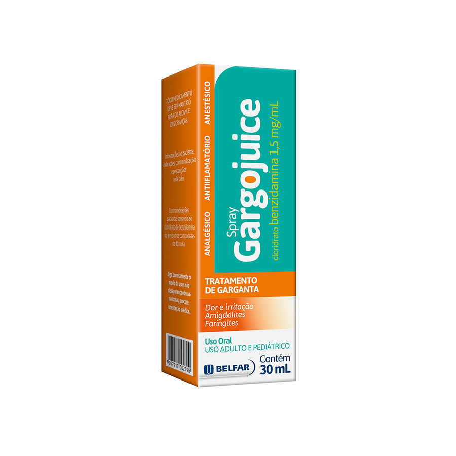 Gargojuice Spray 30 mL<BR><H5>Cloridrato de benzidamina</H5>