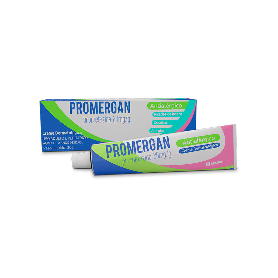 Promergan Creme 30 g<BR><H5>Prometazina 20mg/g</H5>